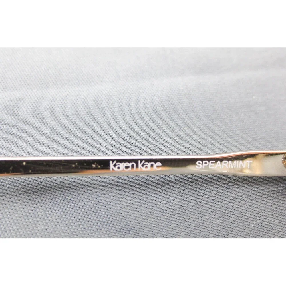 Karen Kane Spearmint Eyeglasses Black Gold Semi Rimless Cat Eye Frames 51-18-140